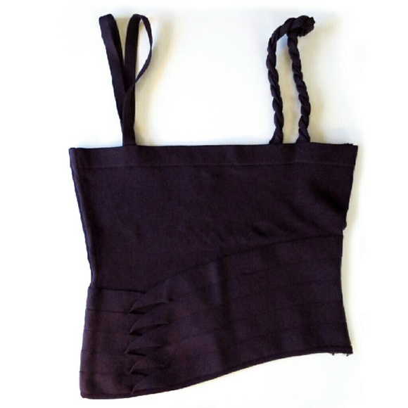 Herve Leger Purple Asymmetrical Top 💜 - Picture 2 of 4